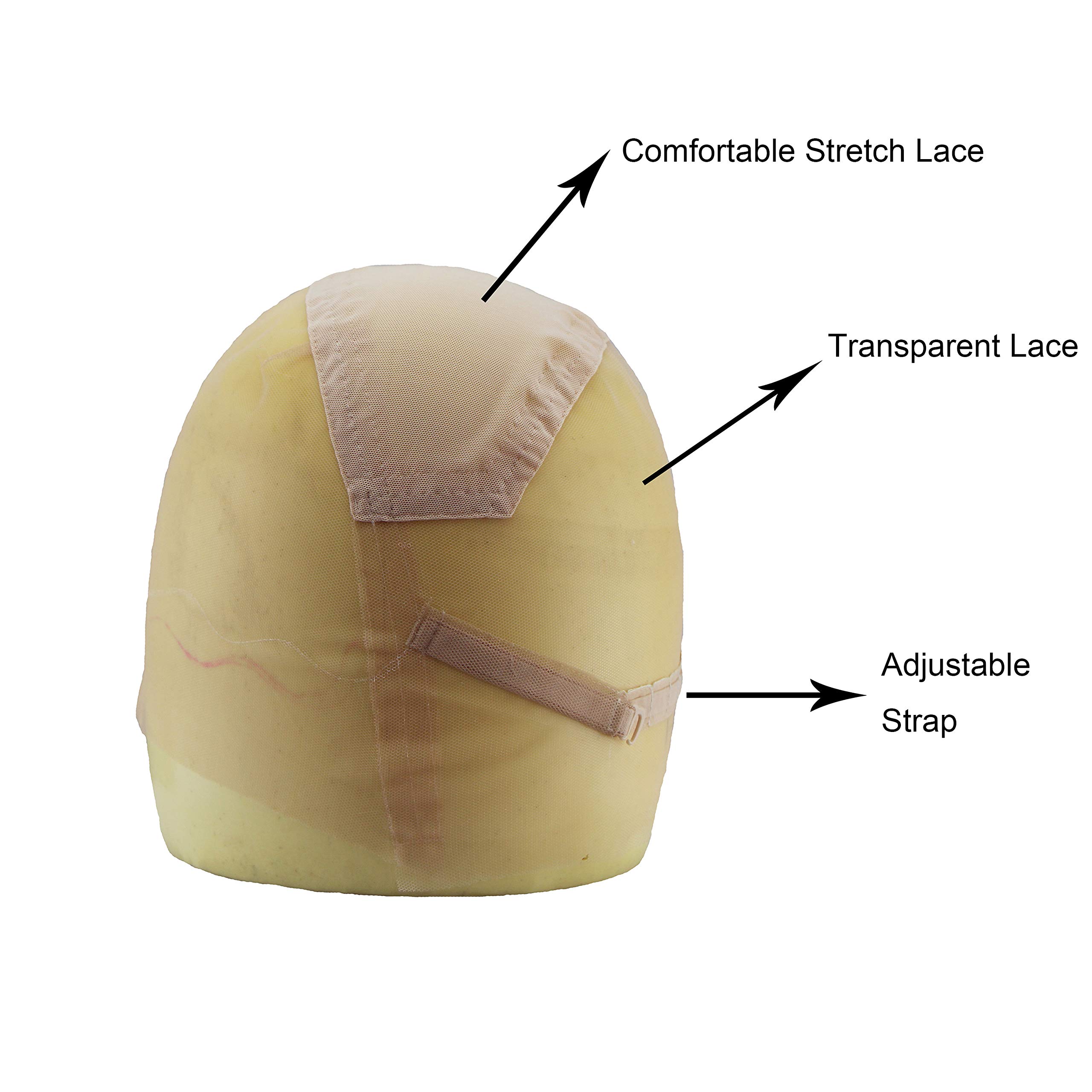 Premium Human Hair Lace Wig Cap for Making Wigs - Adjustable Strap Full Lace Wig Foundation (Small Size, Transparent) | Perfect for Salon Styling, Cosplay & Daily Wear