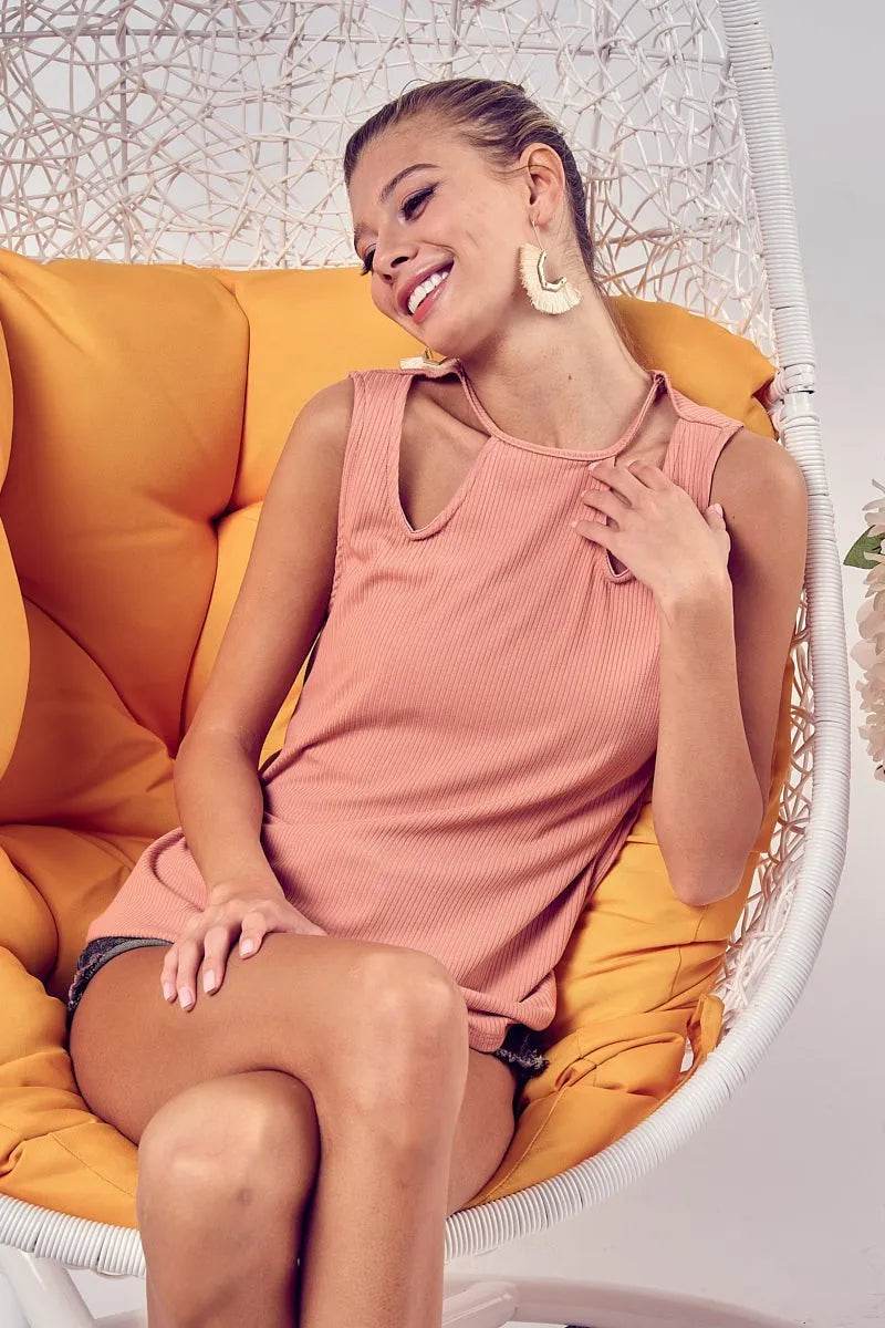 BiBi Rib Knit Shoulder Cut Out Detailed Top for Women | Trendy Off-Shoulder Blouse | Perfect for Date Night & Party Outfits