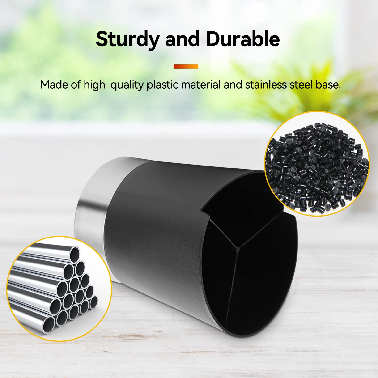 Stainless Steel Straw Holder & Dispenser - 3 Grid Countertop Organizer for Drinking Straws, Coffee Stirrers, Forks & Spoons | Perfect for Coffee Bars, Kitchens & Party Supplies