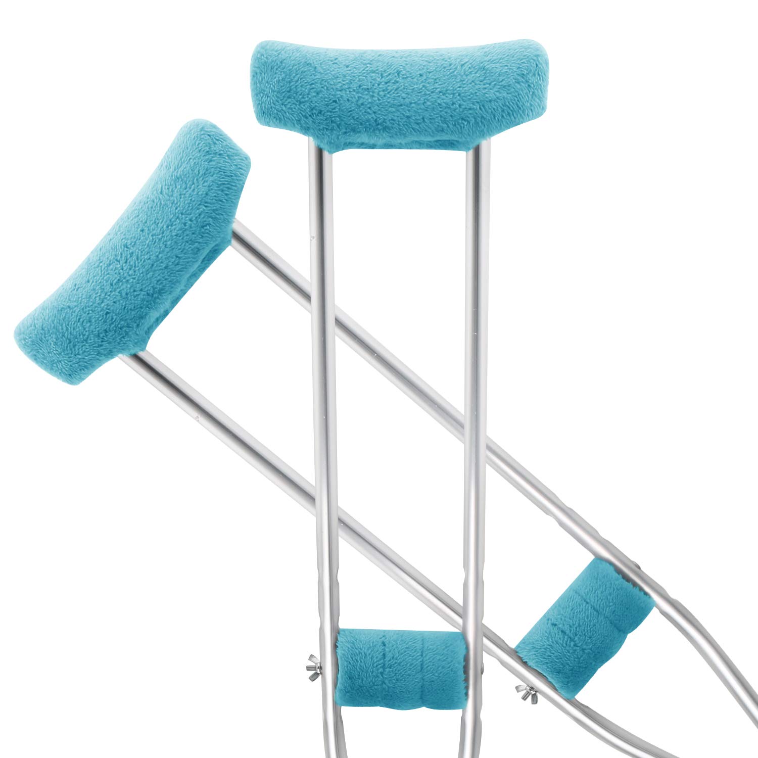 TOMMHANES AMISGUOER Crutch Pads for Underarm & Hand - Washable Comfort Cushions (2 Armpit & 2 Hand Pads) - Ideal for Injury Recovery, Elderly Support & Mobility Assistance (One Size Fits All, Model CP09B)
