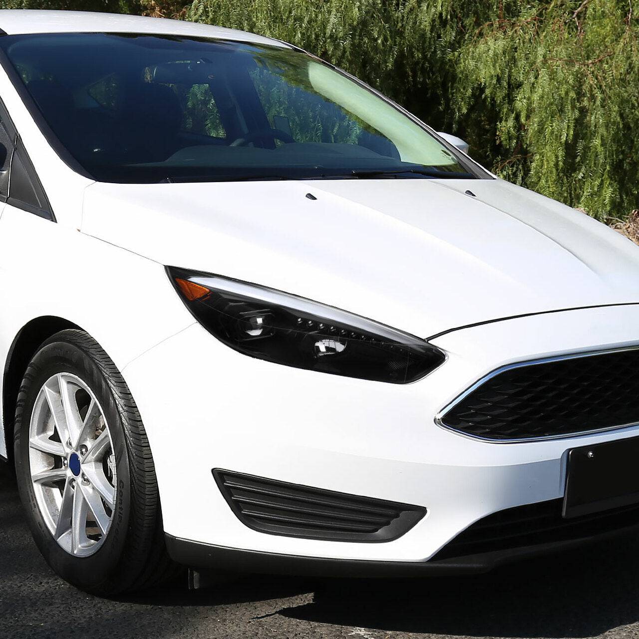 2015-2018 Ford Focus LED Headlight Kit with Sequential Turn Signals & Projector - Jet Black Housing & Clear Lens - Upgrade for Night Driving & Custom Look