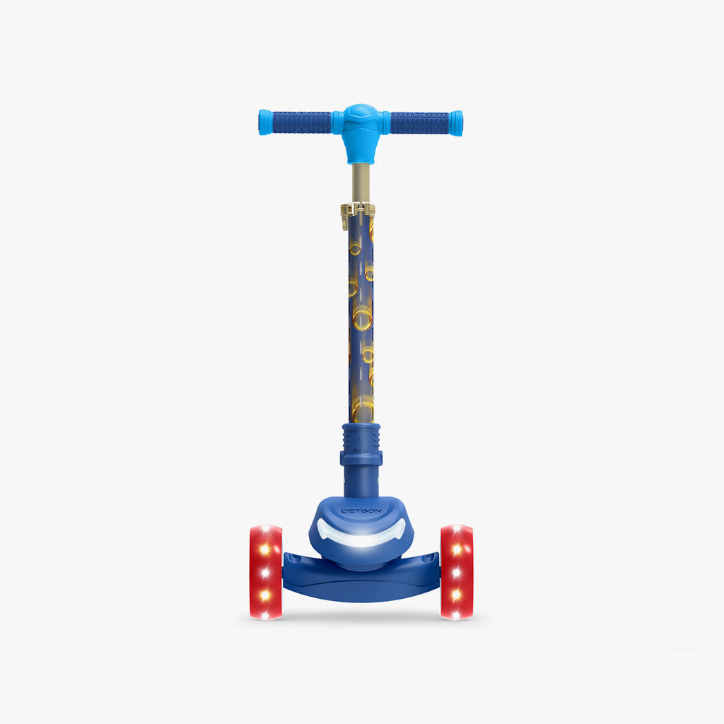 Best Sonic Lights & Sounds Kick Scooter for Kids - LED Flashing Wheels & Fun Sound Effects - Perfect for Outdoor Play, Commuting & Neighborhood Rides