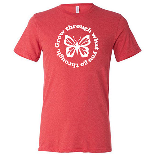 Unisex Motivational T-Shirt - 'Grow Through What You Go Through' Inspirational Quote Tee for Men & Women - Perfect for Workouts, Yoga, Gym & Everyday Wear