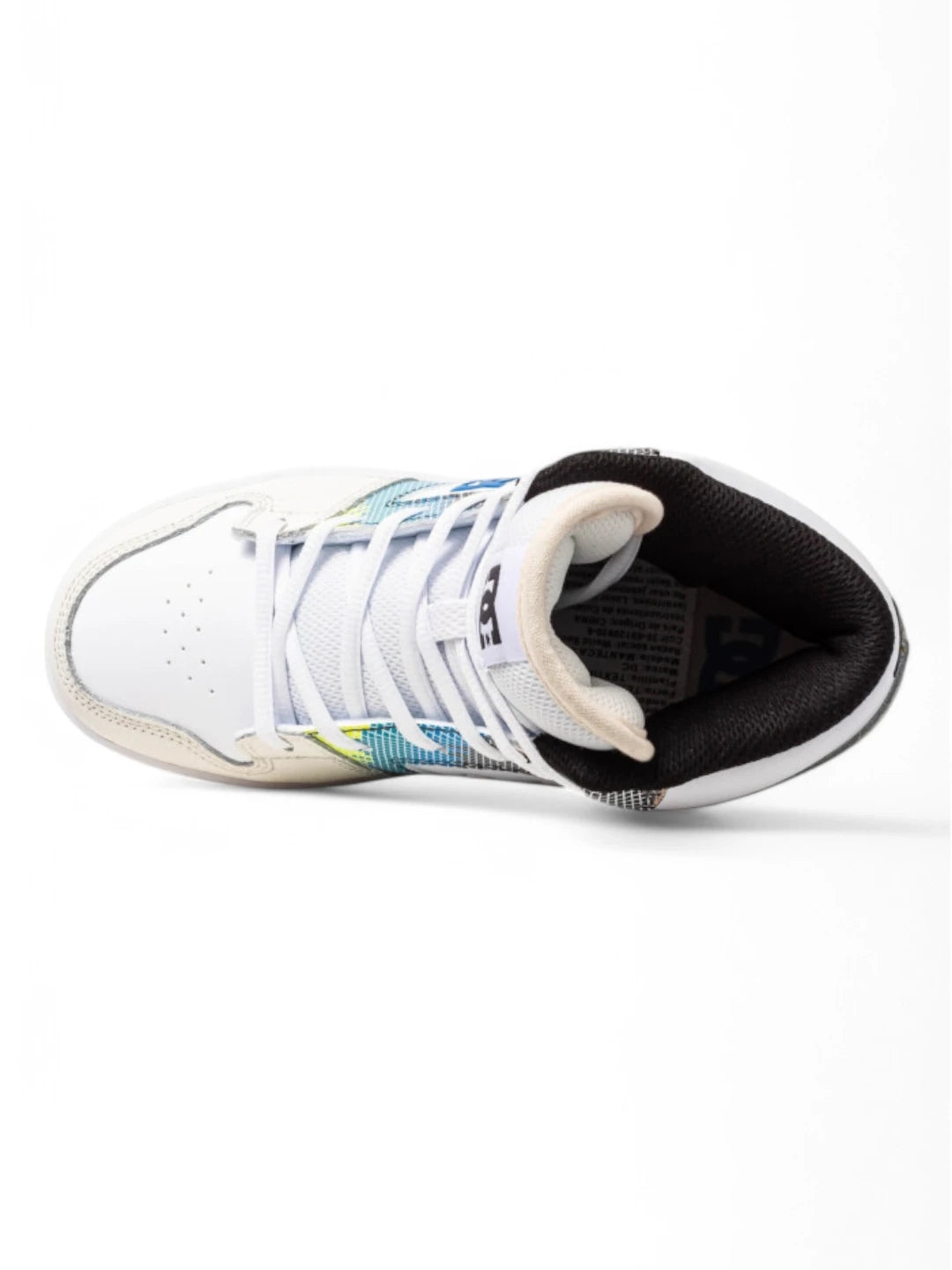 DC Manteca 4 Hi Skate Shoes - White, Blue & Cream Colorway | High-Top Sneakers for Men | Perfect for Skateboarding, Streetwear & Casual Fashion