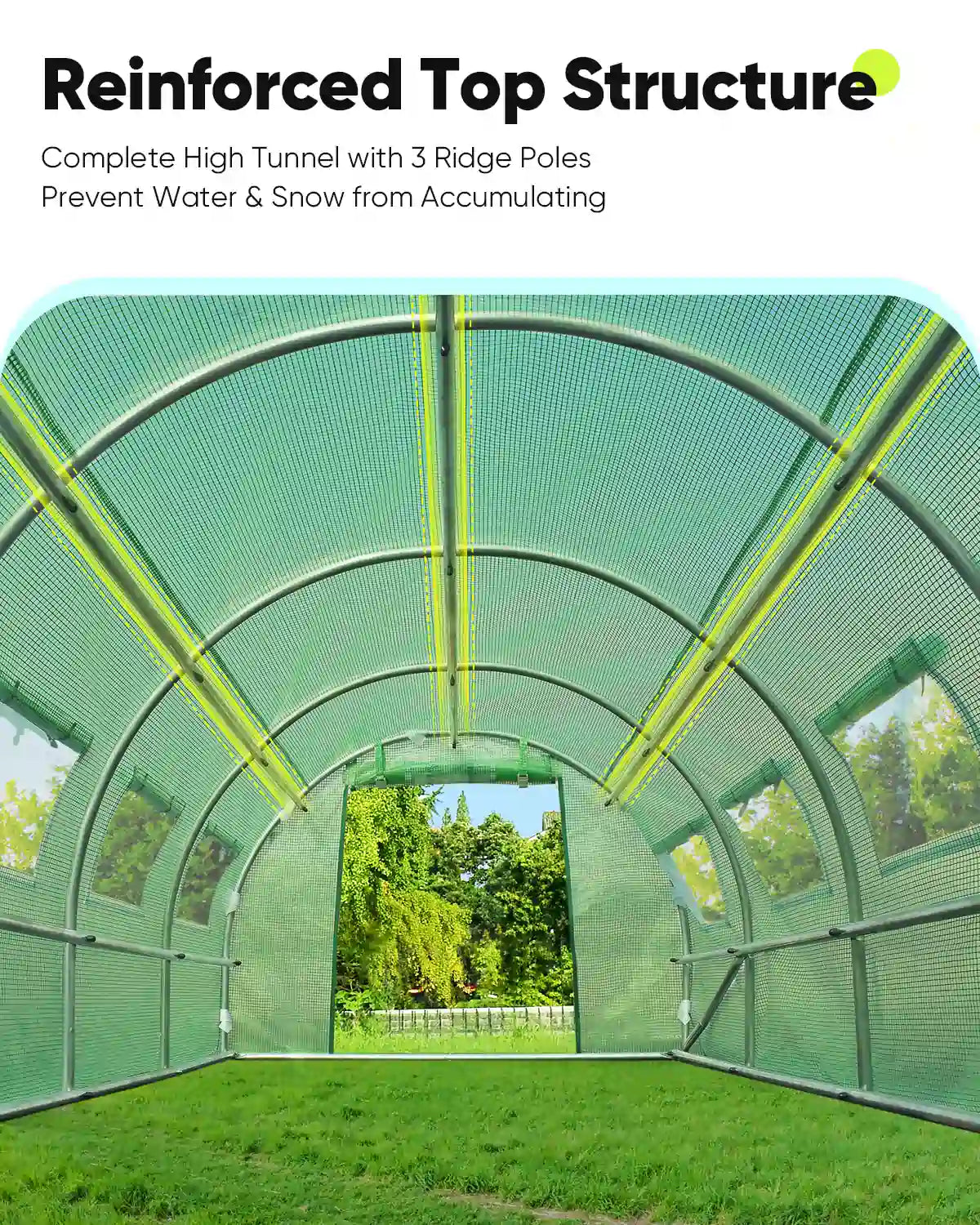 20' x 10' x 7' Heavy Duty Large Greenhouse Kit for Outdoor Gardening - Perfect for Growing Vegetables, Flowers & Plants All Year Round