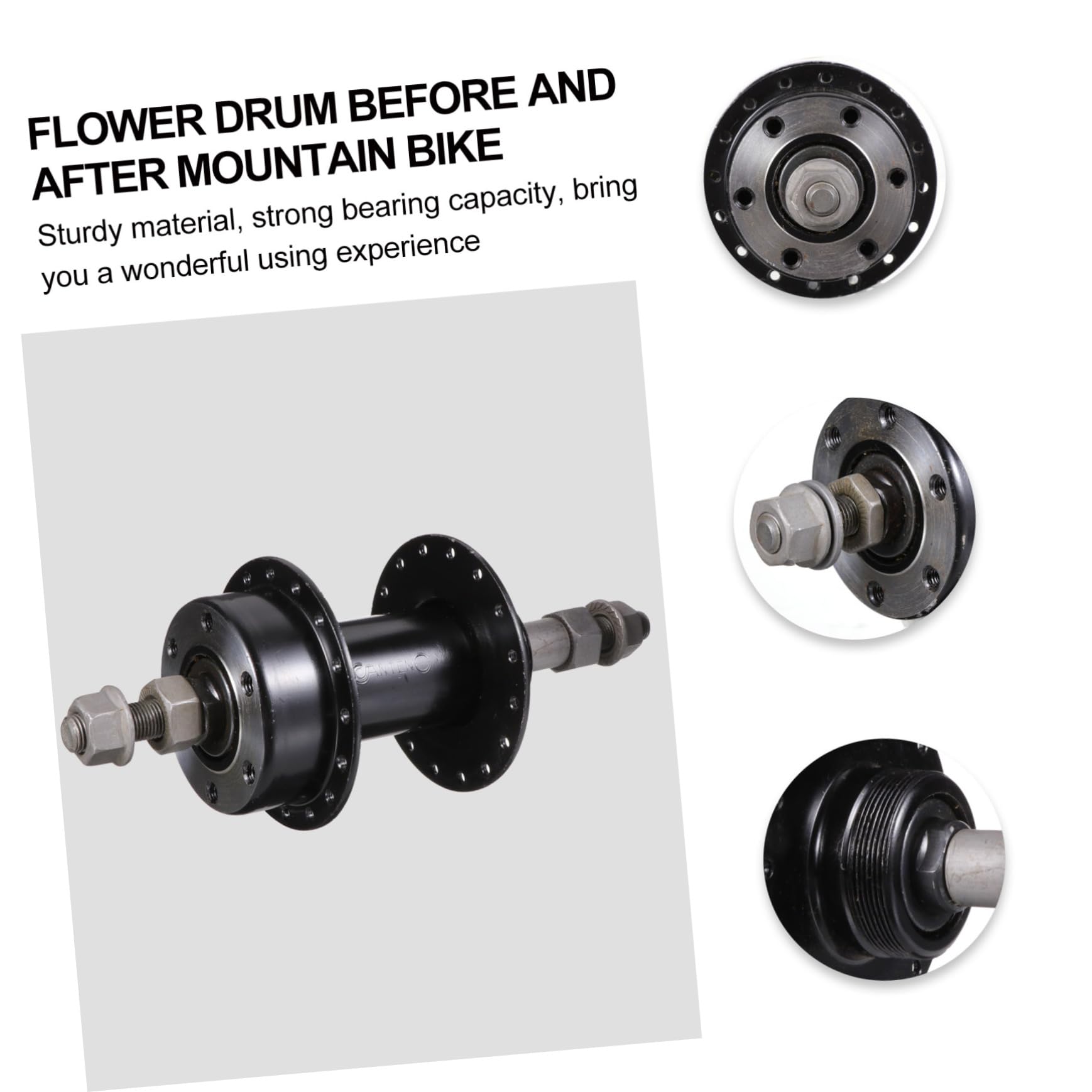 BESPORTBLE 1pc Bicycle Hub Seals & Bearings - 32 Hole Low-Friction Hub for Mountain Bikes - Durable Wheel Spindle & Bike Repair Tool - Perfect for Cycling Maintenance & Off-Road Adventures