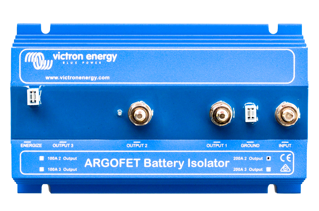 Argo FET 200A Battery Isolator with Alternator Energizer Terminal - Dual Battery System for RVs, Boats & Off-Grid Power - 2002 Model