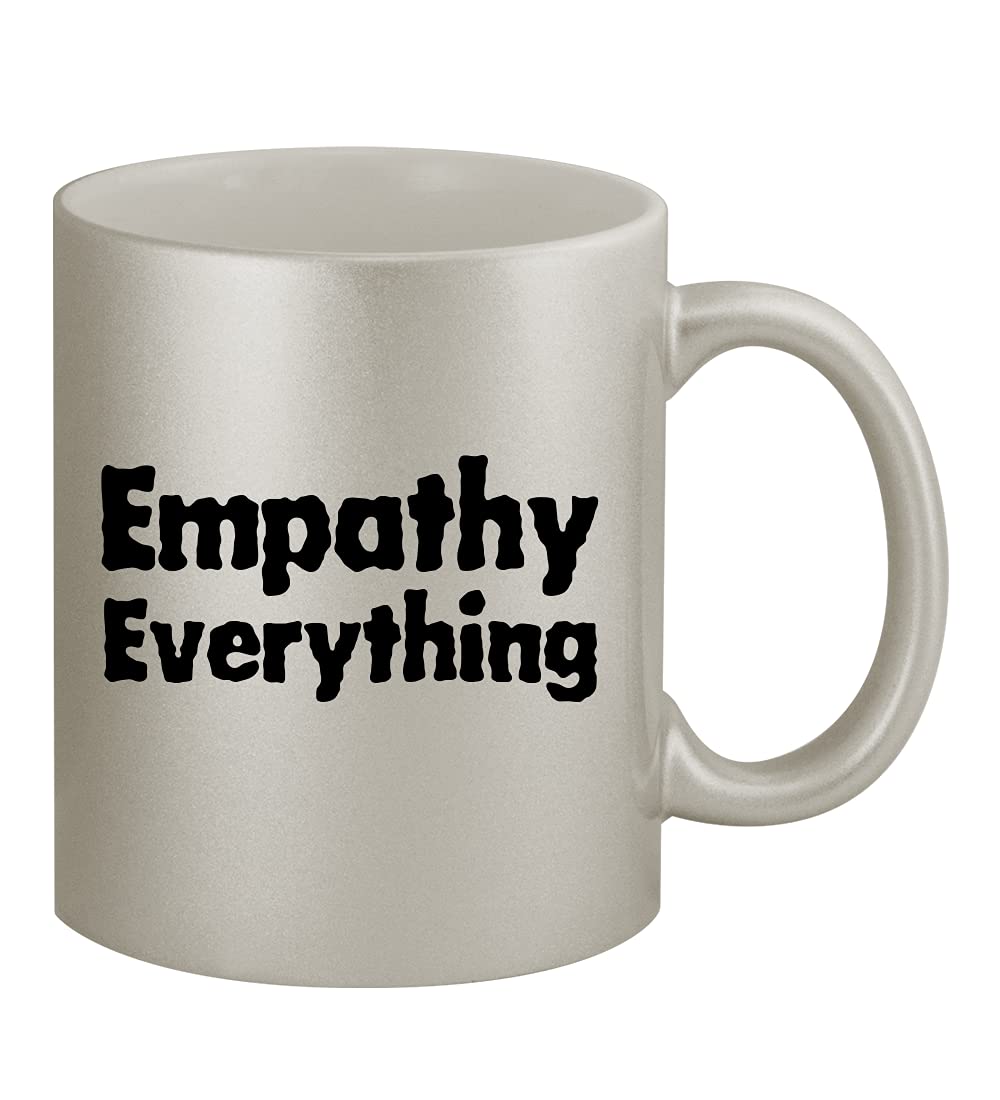 Empathy Everything - 11oz Ceramic Silver Coffee Mug with Handle, Perfect for Home, Office & Gifts | Insulated Hot & Cold Drink Cup for Coffee, Tea, Hot Chocolate