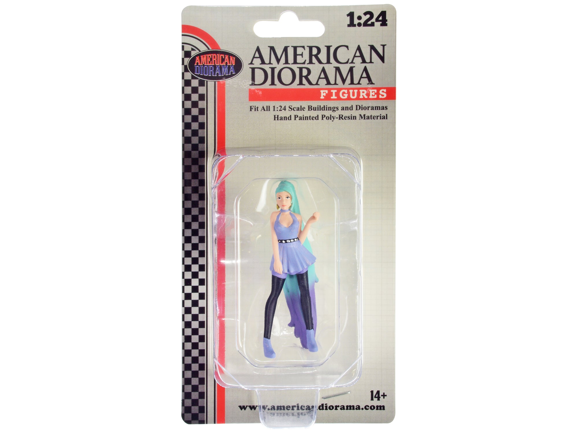 1/24 Scale Cosplay Girls Figure Set of 4 - Anime Character Model Collection for Car Diorama Displays - Perfect for Model Train Scenes & Toy Photography Backdrops