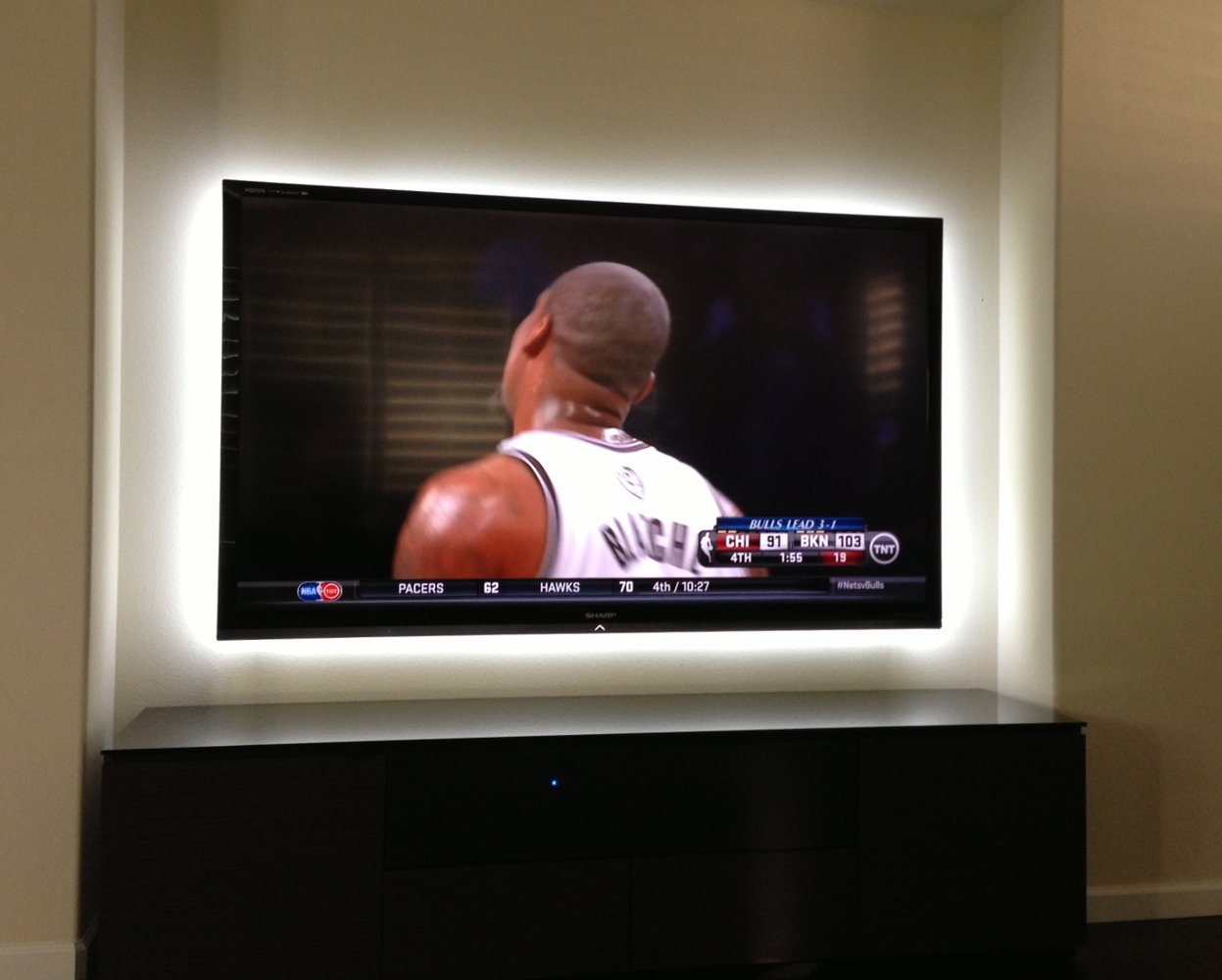 Inspired LED Home Theater Accent Light Kit - Ambient TV Backlight with USB Switch | 123-Inch Flexible LED Strip for 42