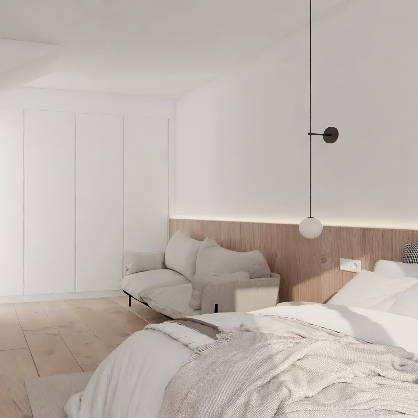Modern LED Mobile Wall Lamp - Adjustable Bedside Reading Light with USB Charging for Bedroom, Living Room & Office - Perfect for Night Reading, Working & Relaxing