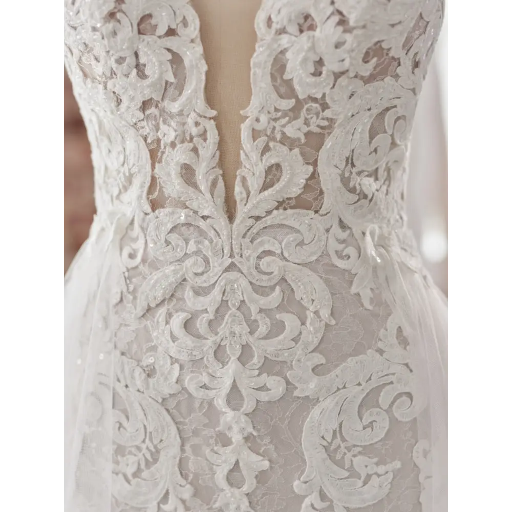 Maggie Sottero Tuscany Detachable Train Wedding Dress - Elegant Bridal Gown for Church Ceremony & Outdoor Garden Wedding