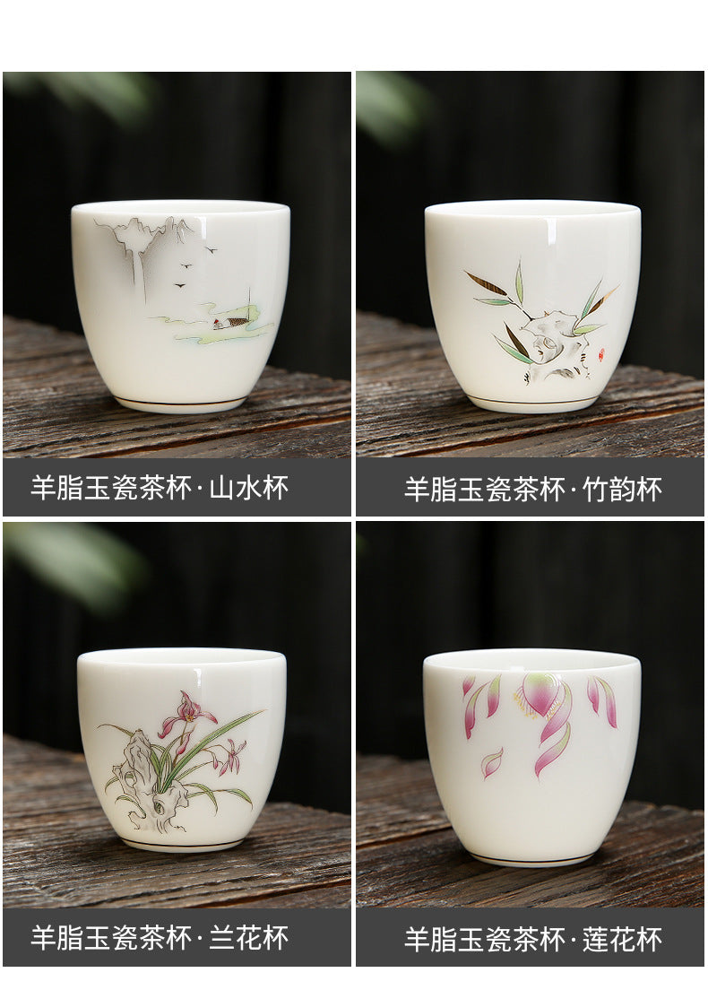 Premium White Porcelain Tasting Cups - Set of 6 Elegant Tea & Coffee Cups for Professional Tea Ceremonies, Coffee Tasting, and Home Decor
