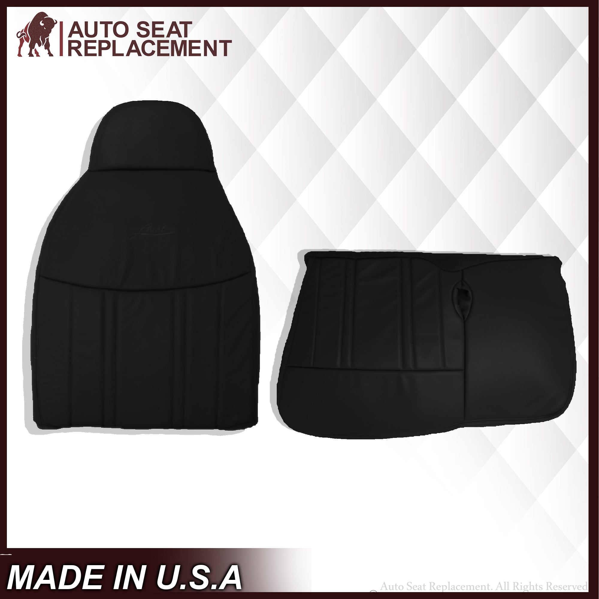 1997-1998 Ford F150 Lariat XLT 60/40 Split Bench Seat Front Replacement - Black Leather or Vinyl Upholstery | Perfect for Truck Restoration & Interior Upgrade