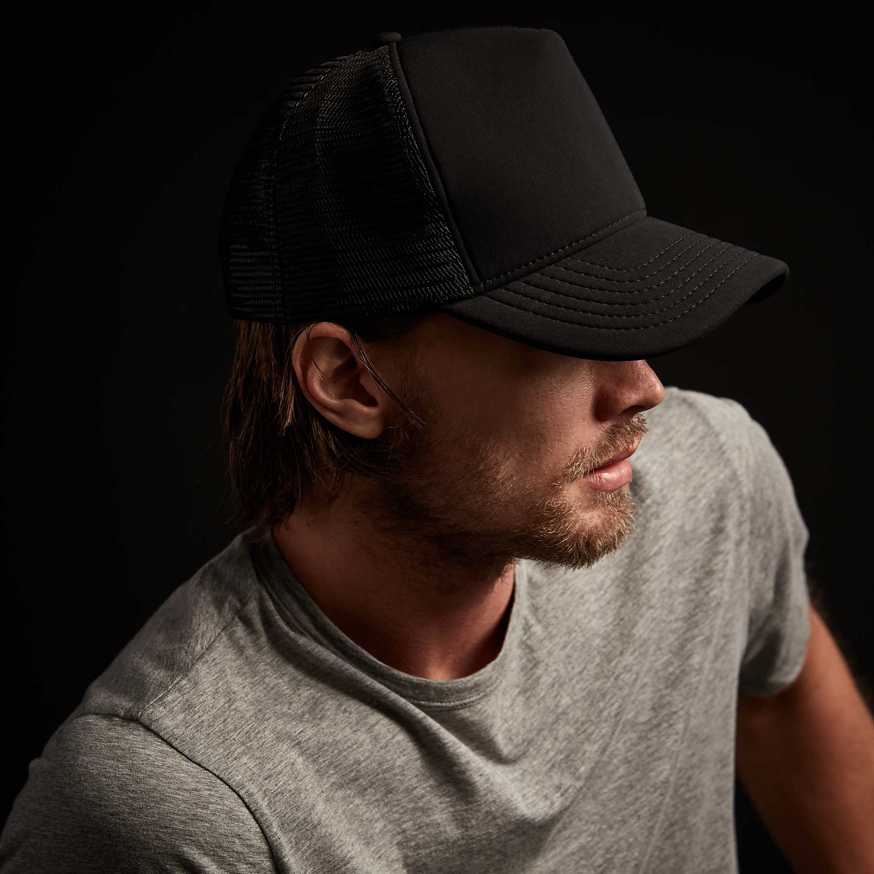 Scuba Trucker Hat for Men & Women - Adjustable Mesh Back, Black Sun Hat for Outdoor Activities, Fishing, Hiking, and Beach