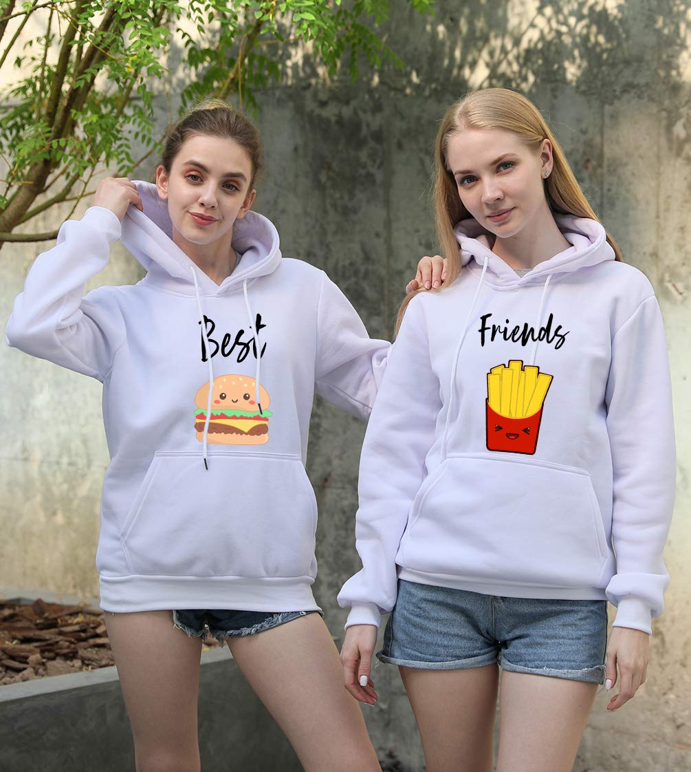Best Friend Hoodies for 2 - Matching BFF Sister Pullover Sweatshirts for Teen Girls - Perfect for Sleepovers, School, and Weekend Hangouts