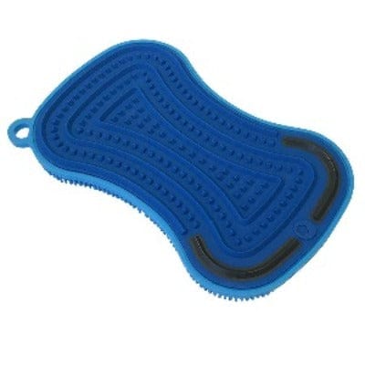 Kuhn Rikon Silicone Stay Clean 3-in-1 Scrubber - Dish Brush, Pot Scrubber & Bottle Cleaner for Kitchen, Camping & Travel