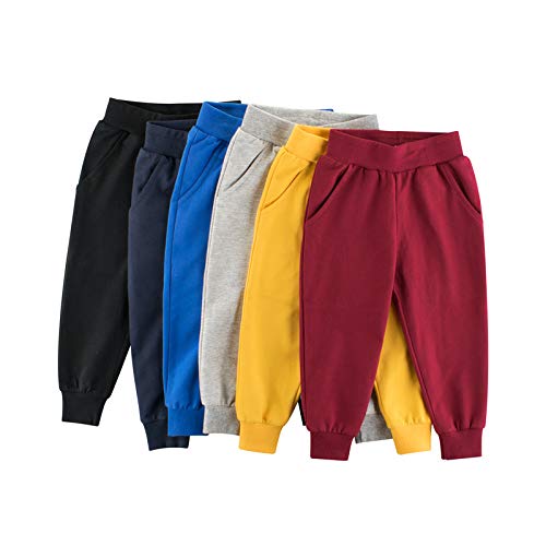 **Unisex Kids' Dinosaur Print Athletic Pants – Cotton Elastic Waist Jogger Sweatpants for Boys & Girls – Perfect for Playtime, School & Casual Outings**