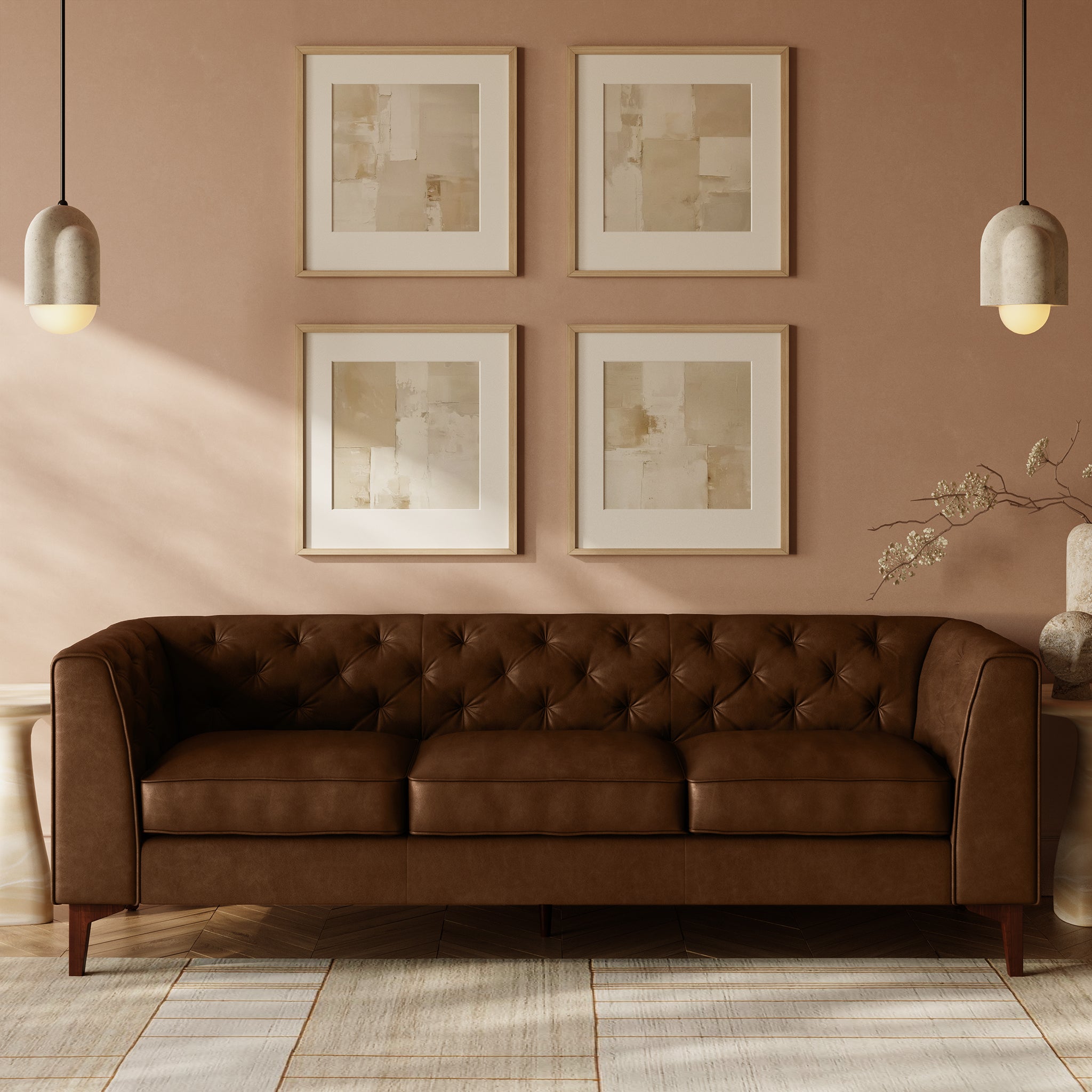 Essex Sofa - Modern Comfortable Couch for Living Room, Lounge & Office - Upholstered Fabric Sectional with Sturdy Frame - Perfect for Relaxing, Entertaining & Small Spaces