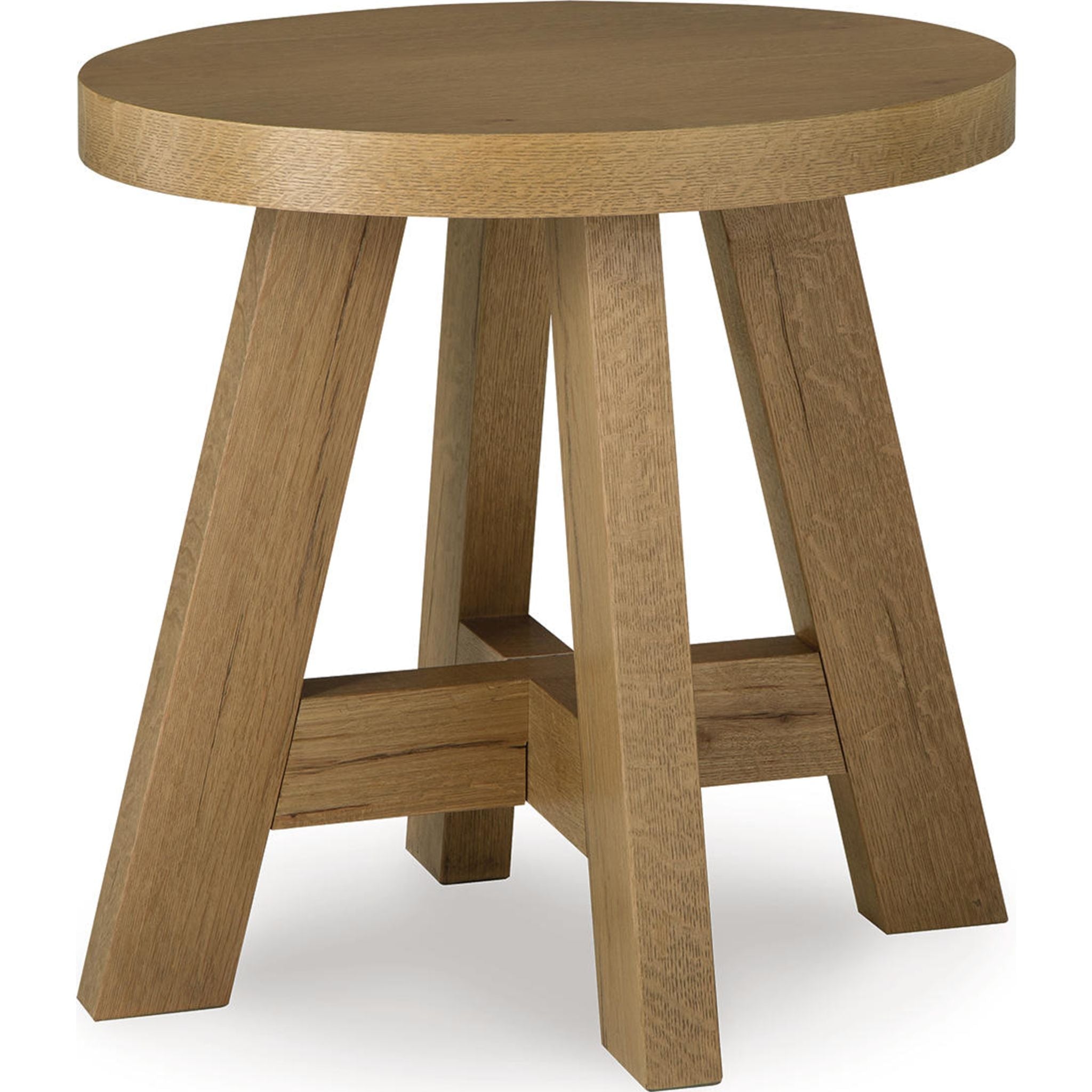 Brinstead End Table - Light Brown Wood Nightstand for Living Room, Bedroom & Office - Stylish Side Table with Storage Shelf