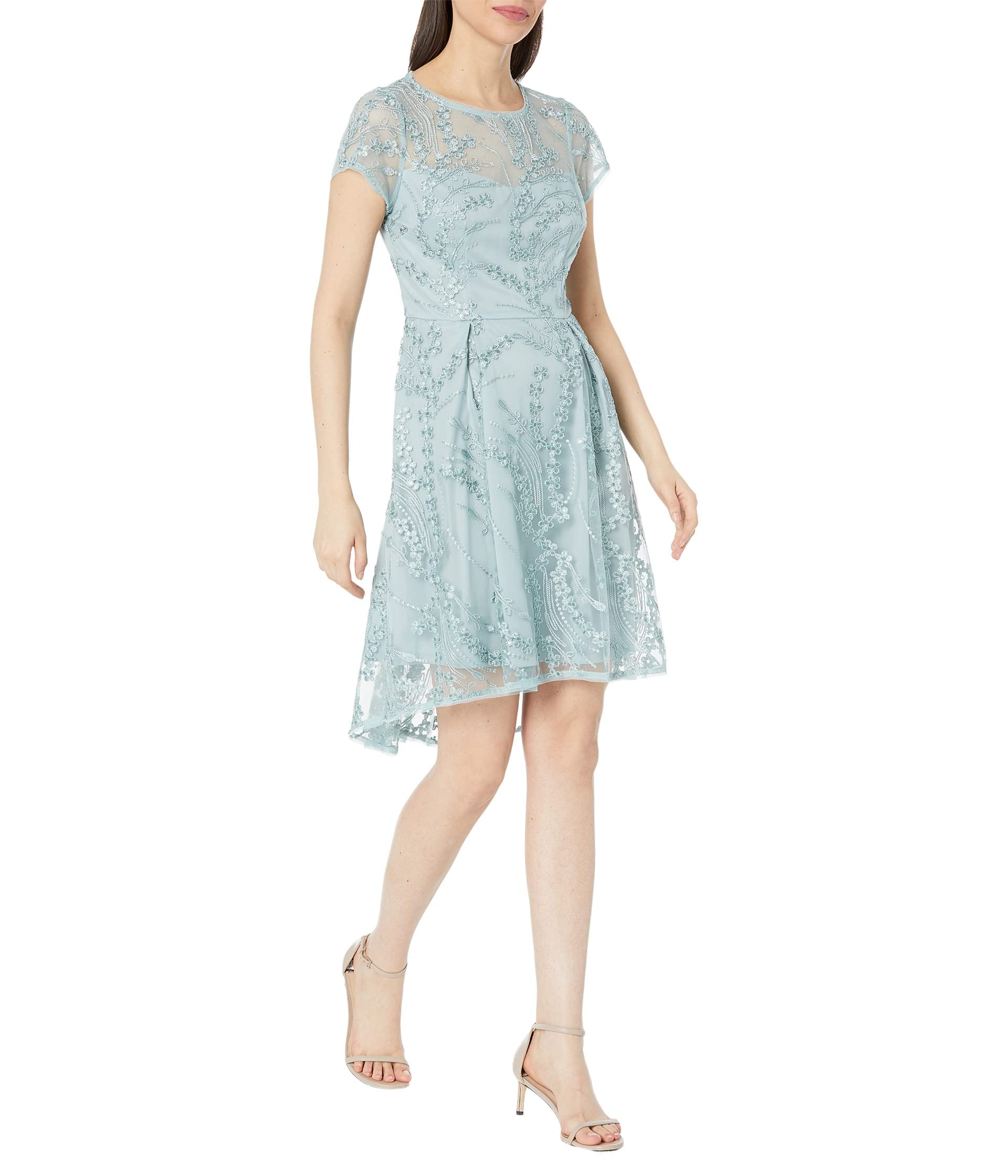 Adrianna Papell Women's Sequin Embroidery Cocktail Dress - Elegant Party Gown for Evening Events, Weddings & Special Occasions