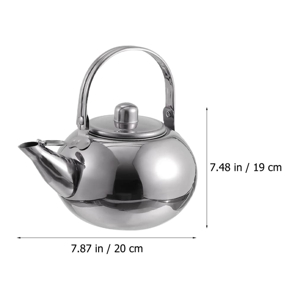 Cabilock 2.5L Stainless Steel Whistling Tea Kettle - Stovetop Whistling Teapot with Ergonomic Handle for Boiling Water, Coffee & Tea - Perfect for Home, Office & Camping Use
