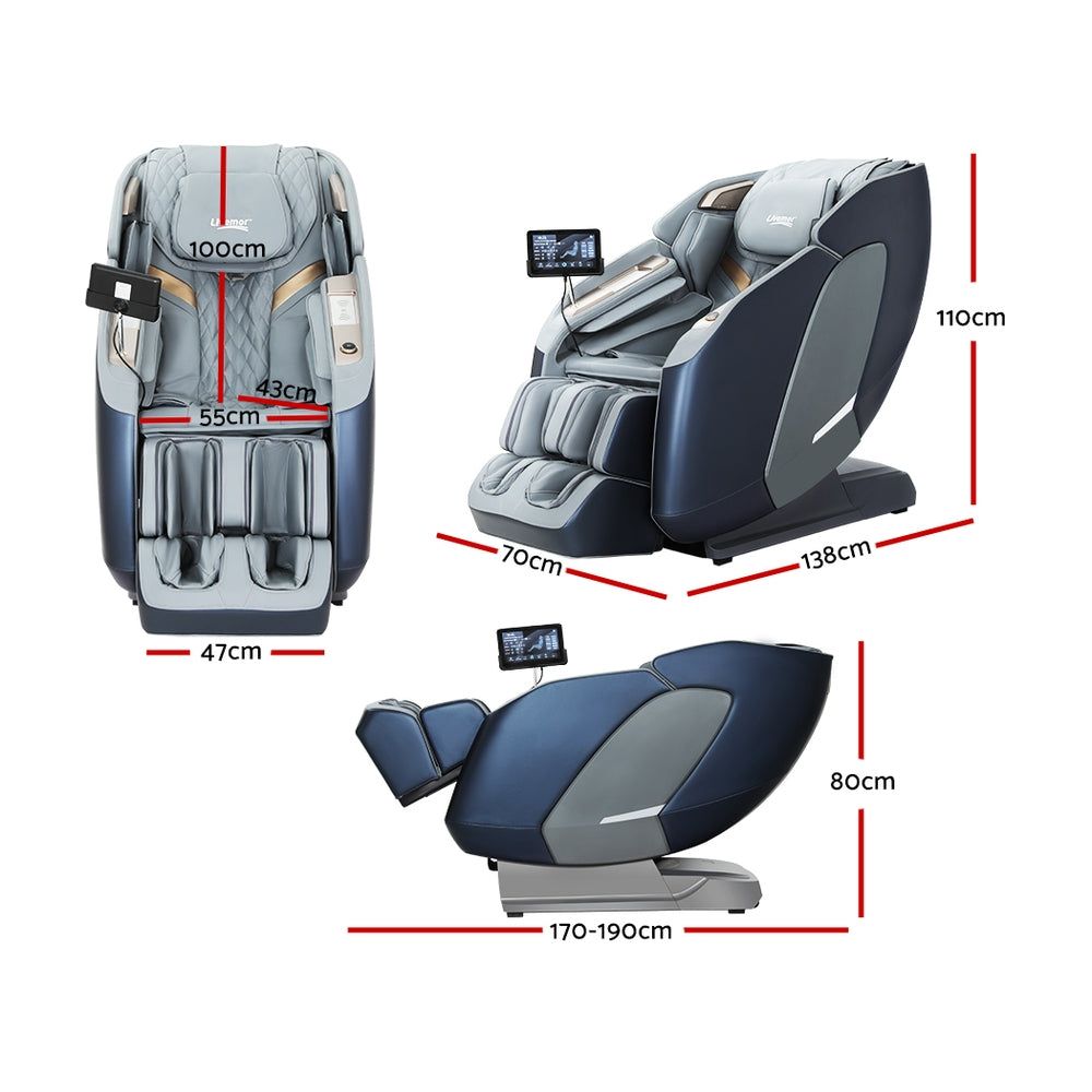 Livemor 4D Massage Chair with Double Core Mechanism - Full Body Electric Recliner for Home & Office Relaxation - Perfect for Stress Relief, Muscle Recovery and Luxury Comfort