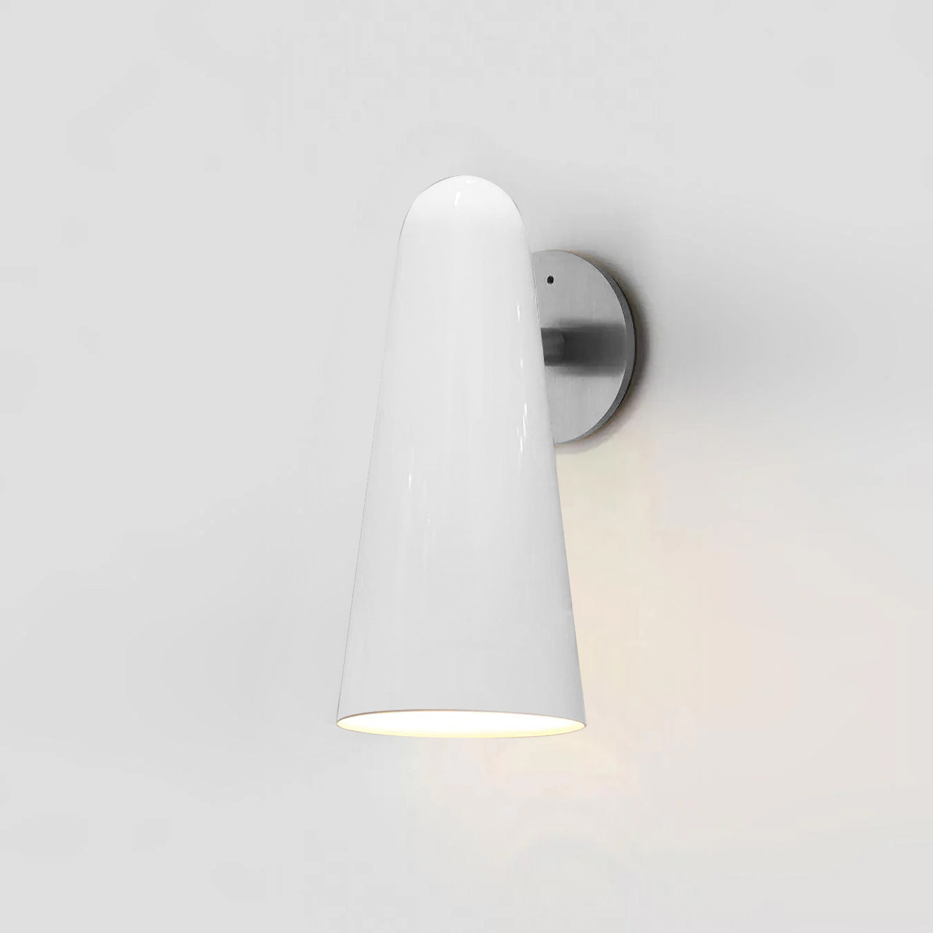 Vintage Conical Glass Wall Sconce Plug-in Light Fixture - Perfect for Bedroom, Living Room & Hallway Lighting