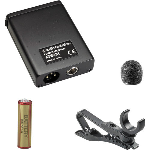 Audio Technica AT803B Mini Clip-On Condenser Microphone - Professional Lavalier Mic for Interviews, Podcasts & YouTube Videos