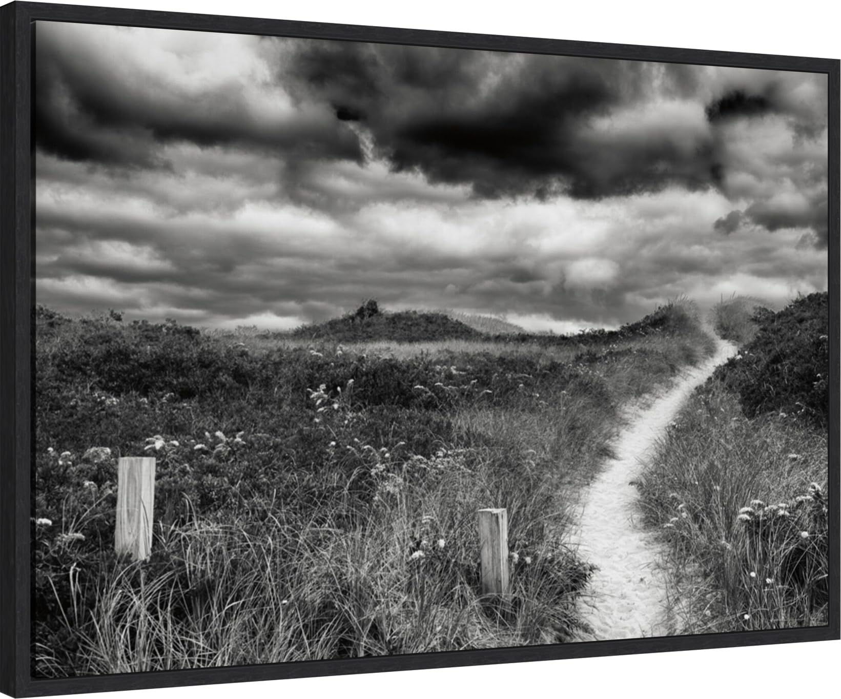 Aledanda Nantucket Pathway Framed Canvas Wall Art 23x33 - Modern Landscape Painting for Living Room, Bedroom, Kitchen Decor | Perfect for Coastal, Farmhouse & Contemporary Home Interiors