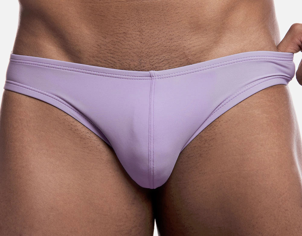 Cheeky Swim Briefs for Women - High Waist PUMP! Water Orchid Print Bikini Bottom - Perfect for Beach, Pool & Summer Vacations
