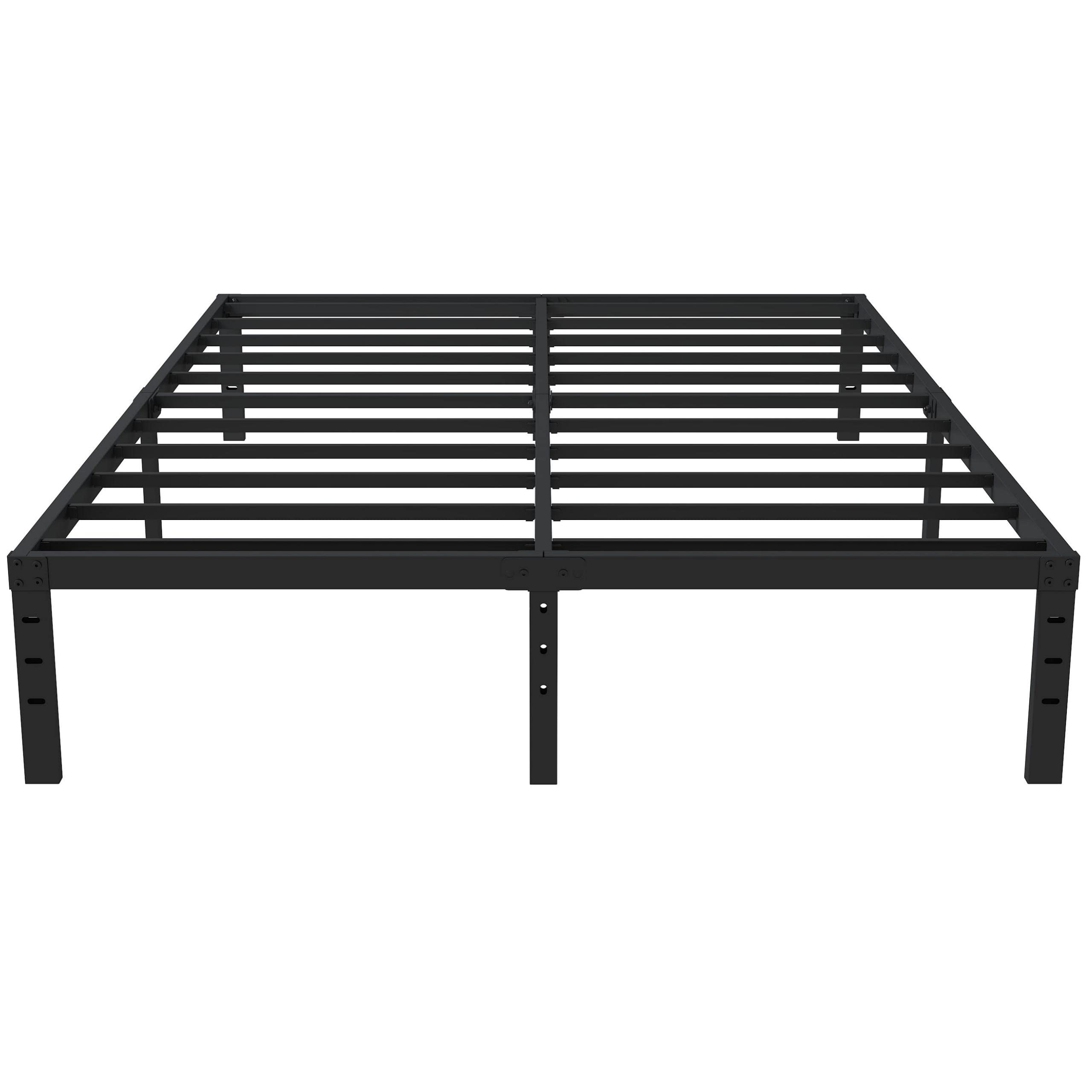 16 Inch Queen Bed Frame - No Box Spring Needed, Heavy Duty Metal Platform with 14