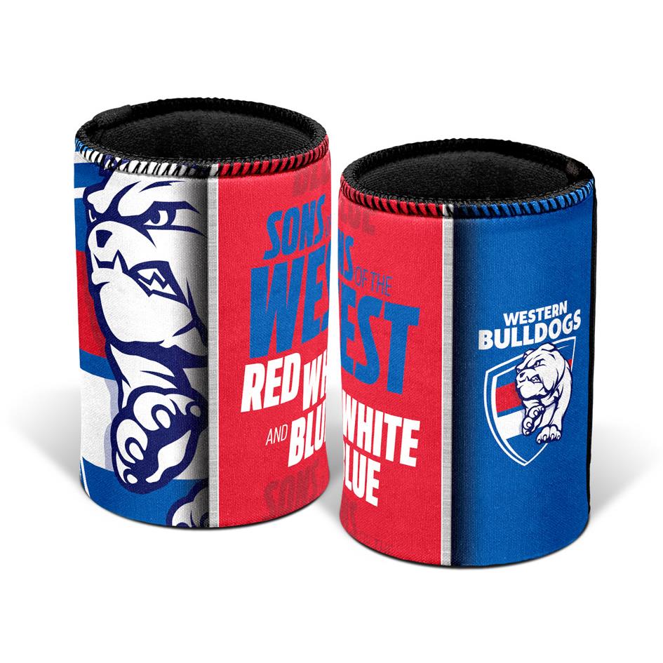 AFL Western Bulldogs Can Cooler & Stubby Holder - Insulated Beer Sleeve for Game Day & Outdoor Parties