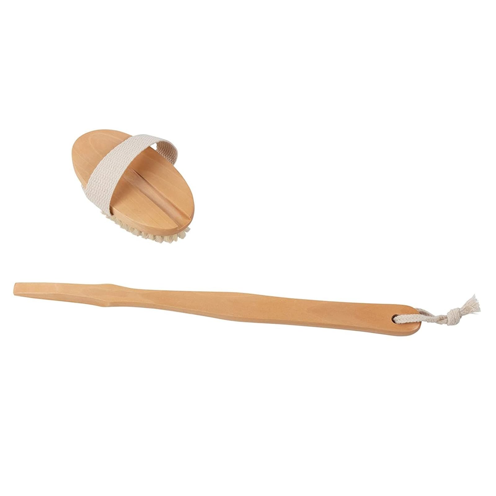 Juvale 2-Pack Detachable Dry Brushing Body Brush with Long Handle - Exfoliating Back Brush for Shower, Lymphatic Drainage & Skin Care, 16.9 Inches - Perfect for Home Spa & Self-Care Routine