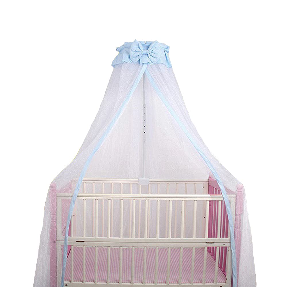 Breathable Crib Netting & Bed Canopy for Kids - Blue Mosquito Net for Baby Cribs & Toddler Beds | Nursery Decor & Bedroom Protection from Insects
