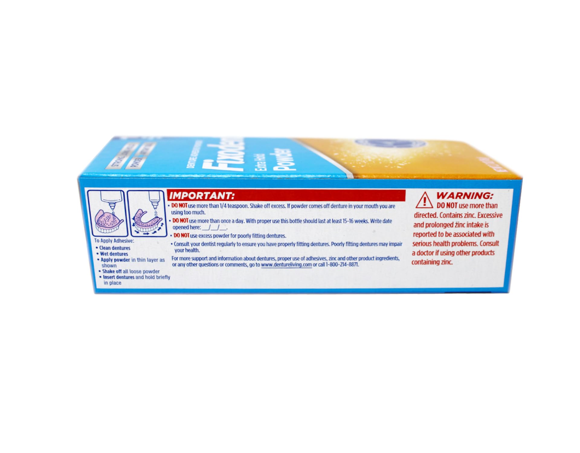 Fixodent Extra Hold Denture Adhesive Powder - 2.7 Oz (3-Pack) | Secure Fit All Day | Comfortable Denture Solution for Eating, Speaking & Smiling Confidently