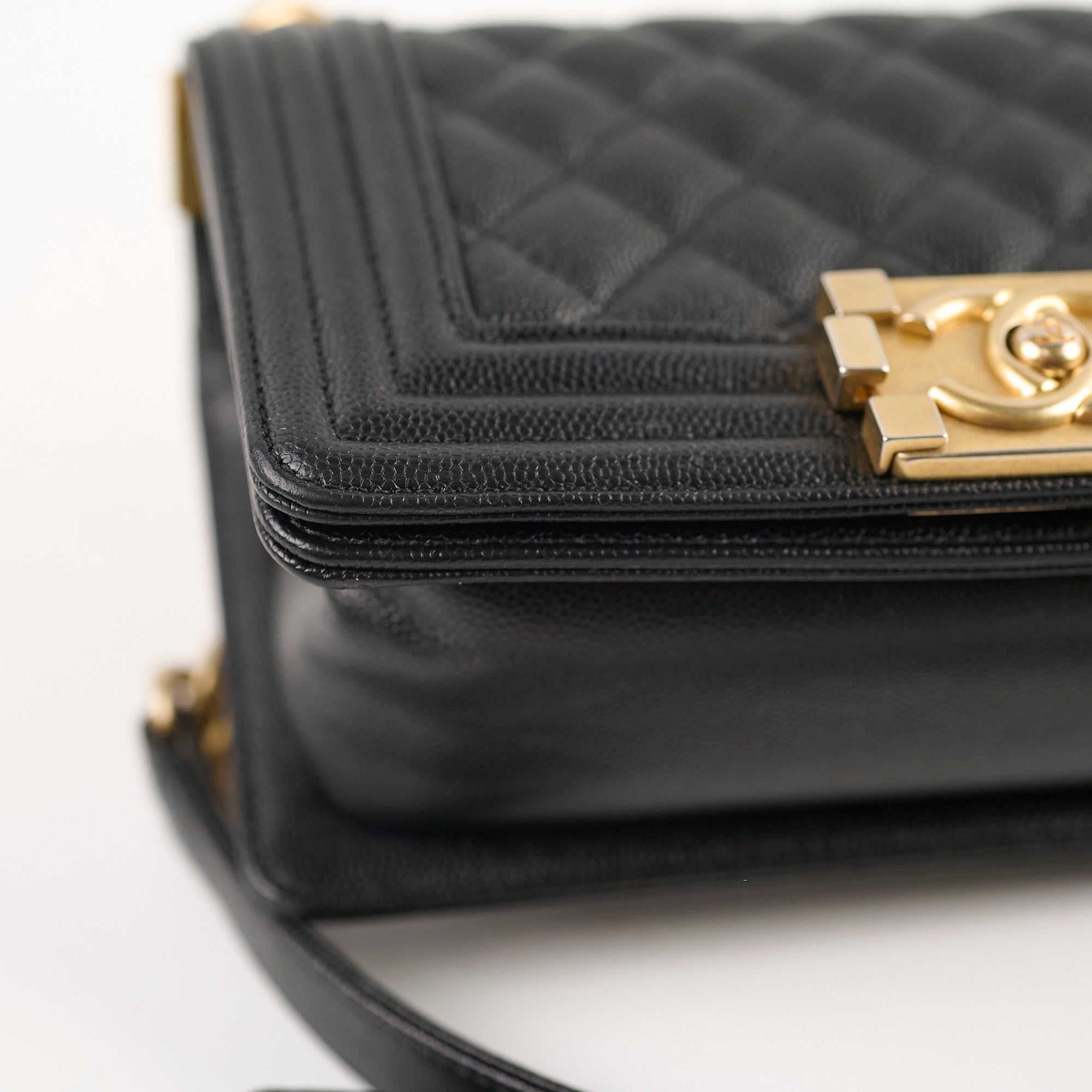 Chanel Small Boy Caviar Leather Crossbody Bag Black | Luxury Designer Handbag for Women | Perfect for Date Night, Parties & Special Occasions