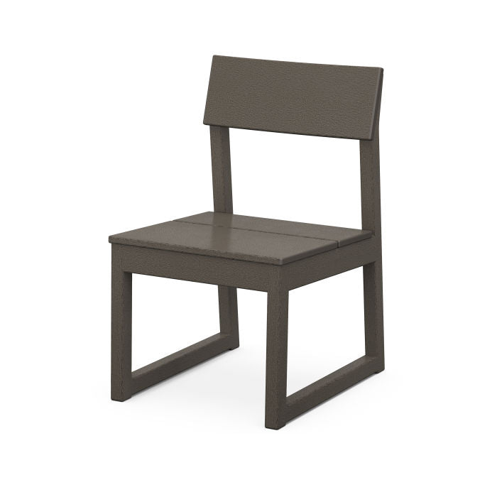 POLYWOOD EDGE Dining Side Chair - Weather-Resistant Outdoor Patio Furniture for Garden, Poolside, and Backyard Dining - Heavy-Duty All-Weather Plastic Adirondack Chair