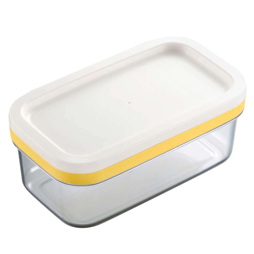 Bamboo Lid Butter Dish - Airtight Butter Keeper Container for Fresh Butter Storage | Rectangle Food Storage Box for Kitchen, Dining Table & Picnic Use