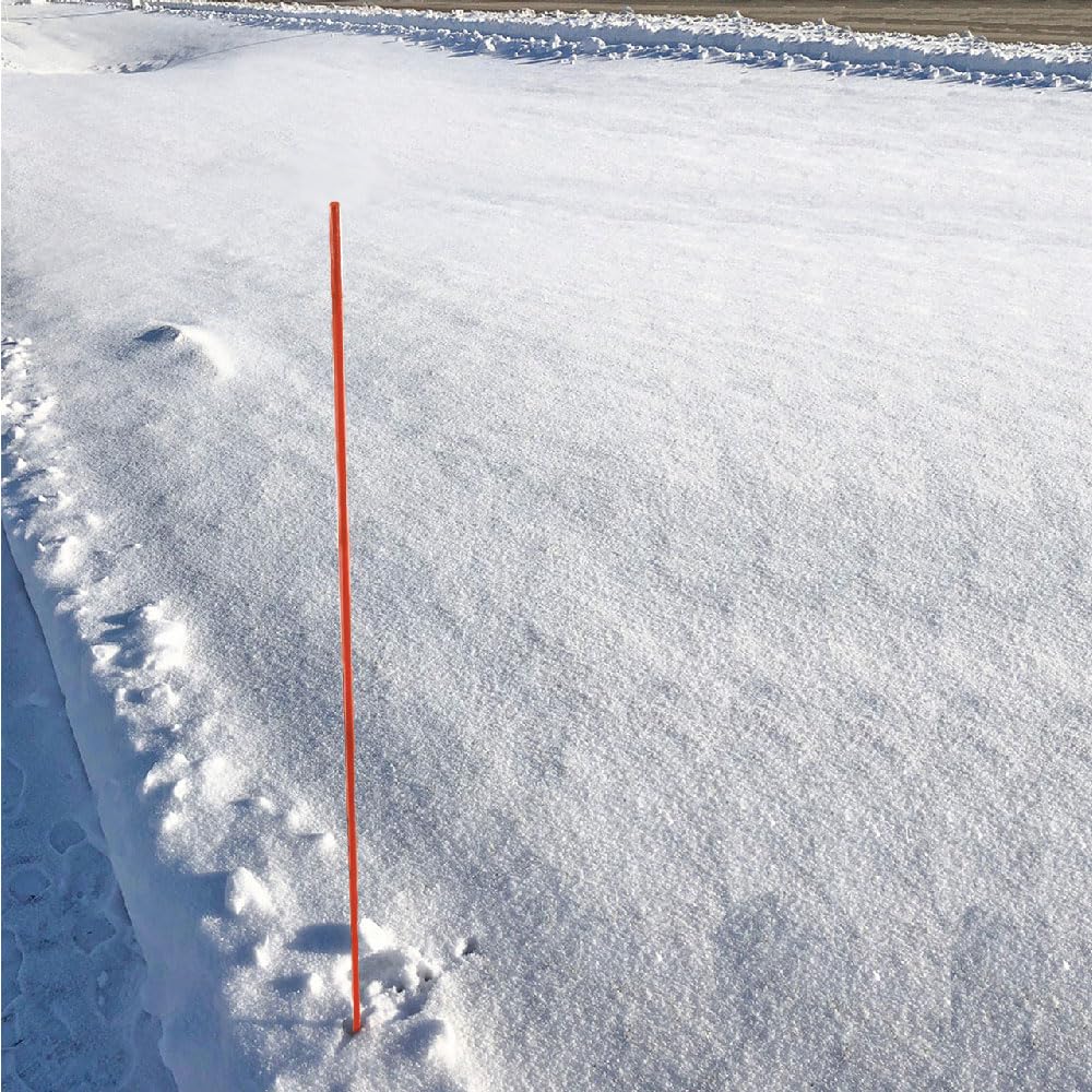 500 Pack 1/4 Inch Orange Non-Reflective Driveway Markers - Heavy Duty Snow Stakes for Driveways, Parking Lots & Walkways - Ideal for Winter Snow Plowing, Property Boundary Marking & Road Safety