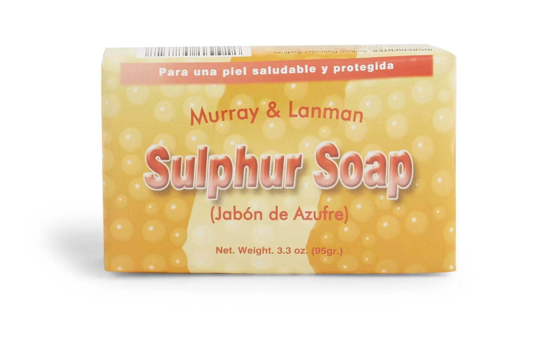Murray & Lanman Sulfur Soap Bar - 3.3 Oz (Pack of 4) - Natural Acne Treatment & Skin Cleanser for Face & Body - Helps with Eczema, Psoriasis & Fungal Infections - Perfect for Daily Skincare Routine