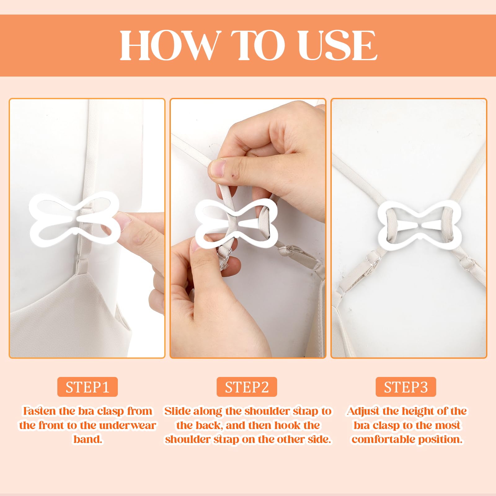 16Pcs Molain Bra Strap Clips - Racerback Bra Hooks for Concealing Straps & Cleavage Control - Clear Bra Strap Holders for Slipping Prevention - Perfect for Workout, Formal Wear & Everyday Comfort