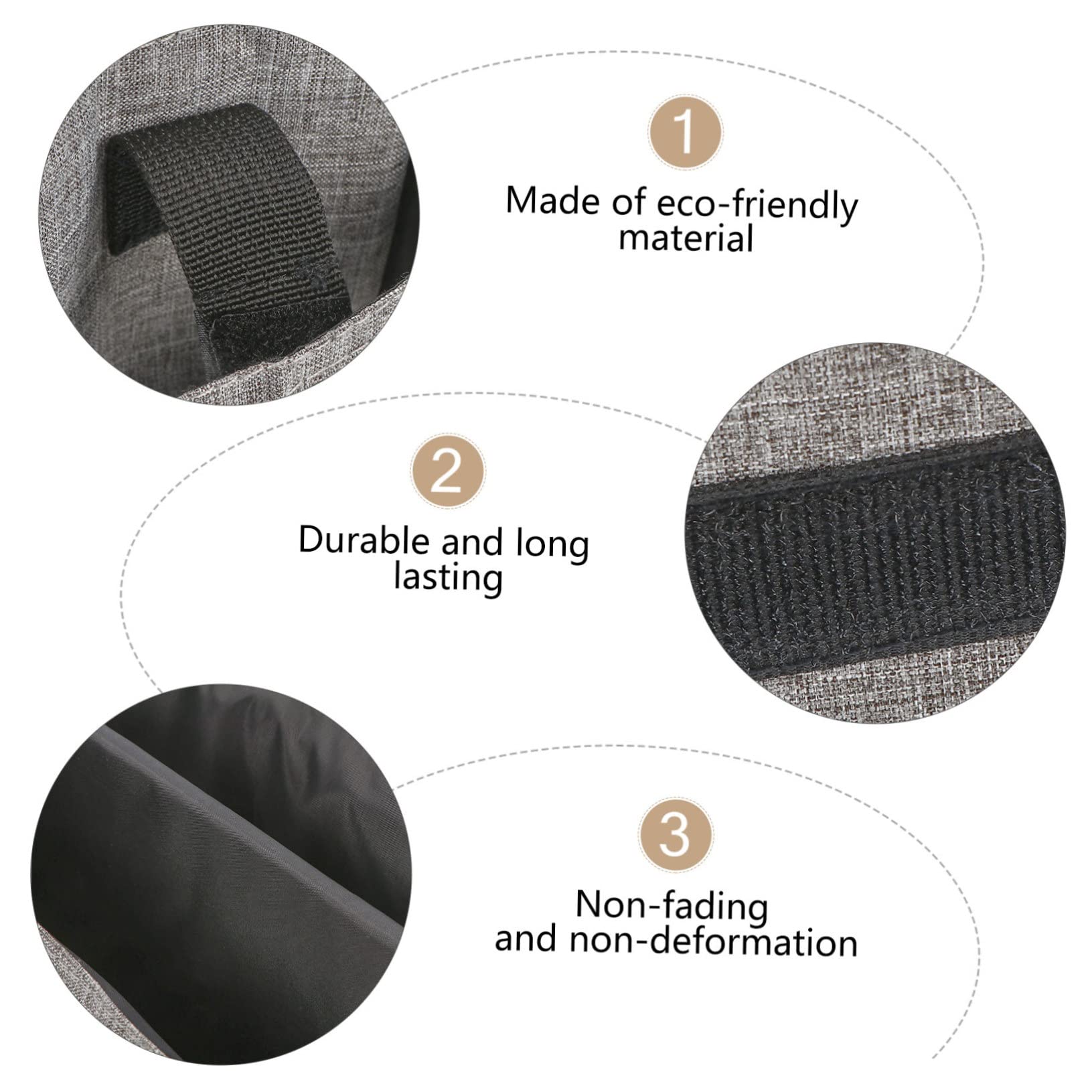 HEMOTON 2 Pack Car Seat Organizer with Cup Holders - Stroller & Wheelchair Storage Bag, Diaper Organizer, Grey Polyester - Perfect for Baby Travel, Shopping & Outdoor Activities