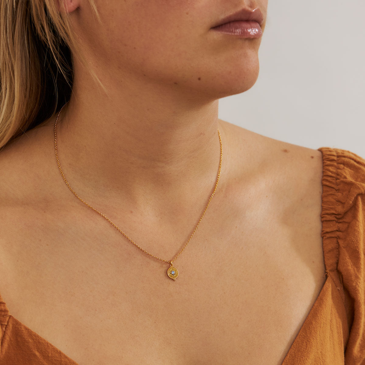 Solstice Rainbow Moonstone Necklace in Gold - Elegant Healing Crystal Jewelry for Women, Perfect for Spiritual Healing, Meditation & Boho Fashion
