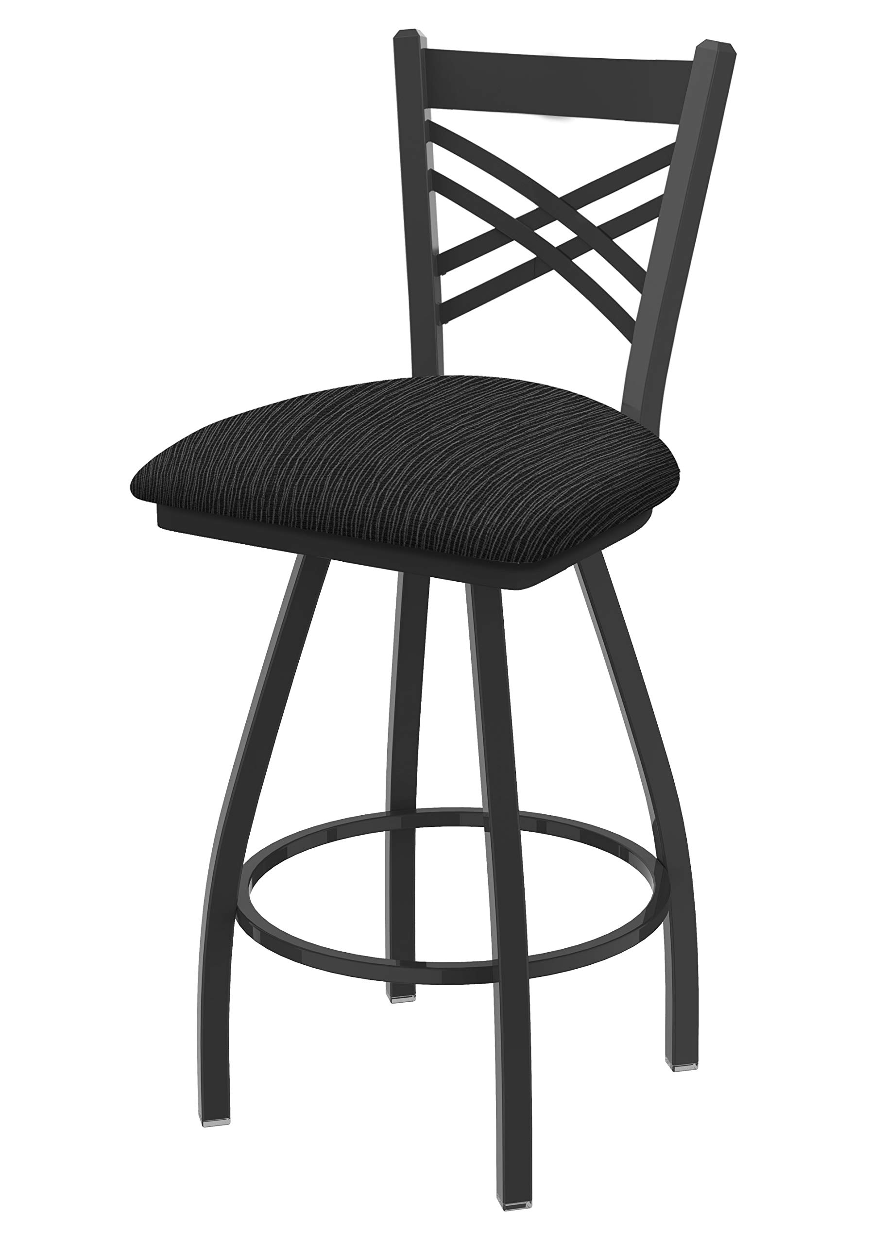 Holland Bar Stool Co. XL 820 Catalina Swivel Bar Stool - Graphite Coal Finish - Adjustable Height & 360° Rotation - Perfect for Kitchen Island, Home Bar & Restaurant Use