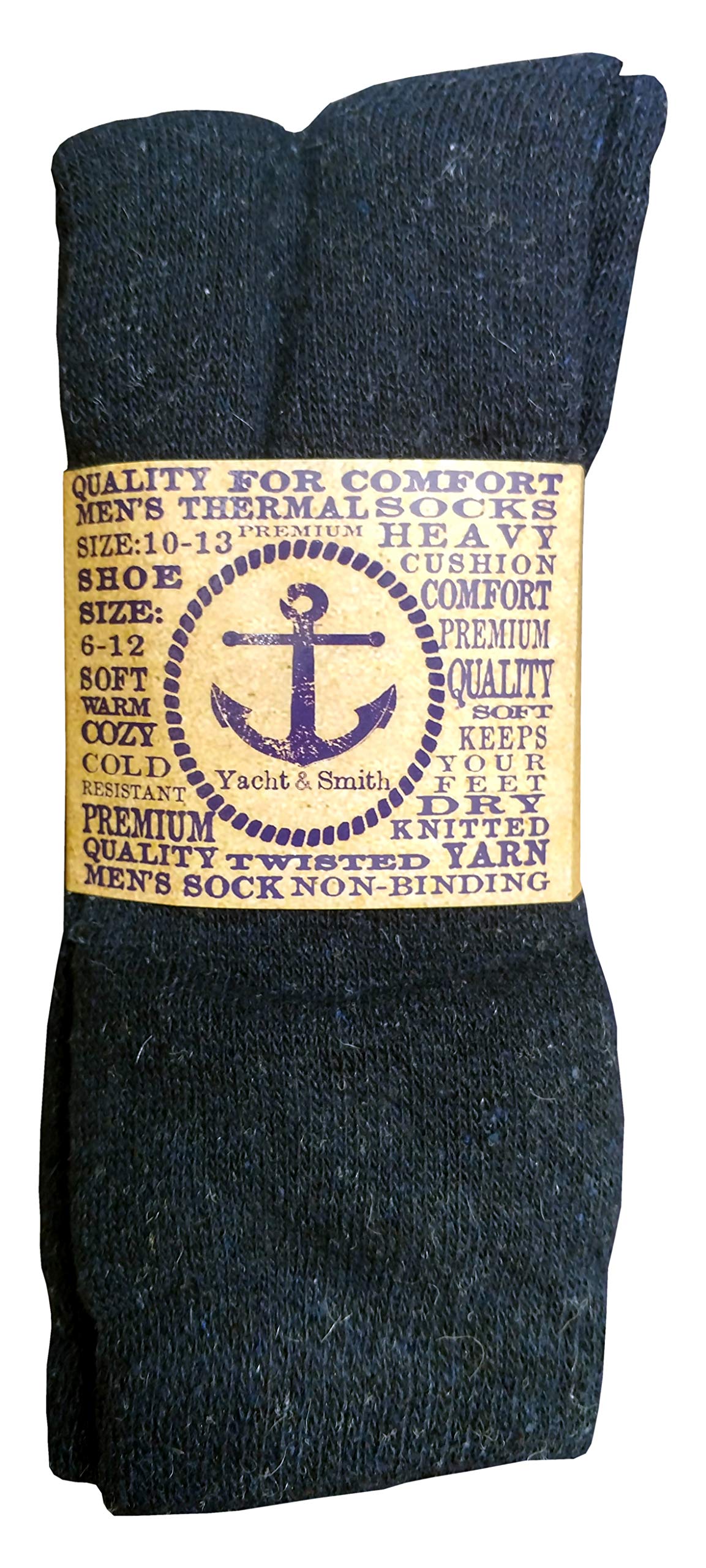 Yacht & Smith Wholesale Bulk Winter Thermal Boot Socks - Warm Wool Blend Crew Socks for Men & Women - Perfect for Snow Boots, Hiking, Skiing & Outdoor Winter Activities