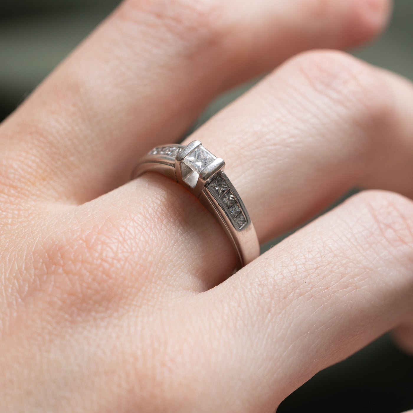 0.72ctw Princess Cut Diamond Engagement Ring - Size 7.5 | Elegant Wedding Proposal Jewelry for Her | Perfect Anniversary & Valentine's Day Gift