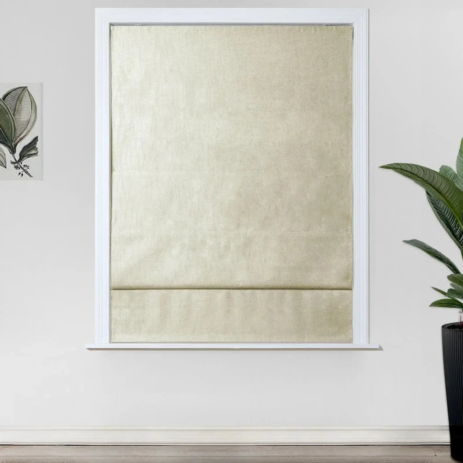 Birkin Velvet Roman Shades for Windows - Blackout Curtains for Bedroom & Living Room - Elegant Home Decor & Light Control