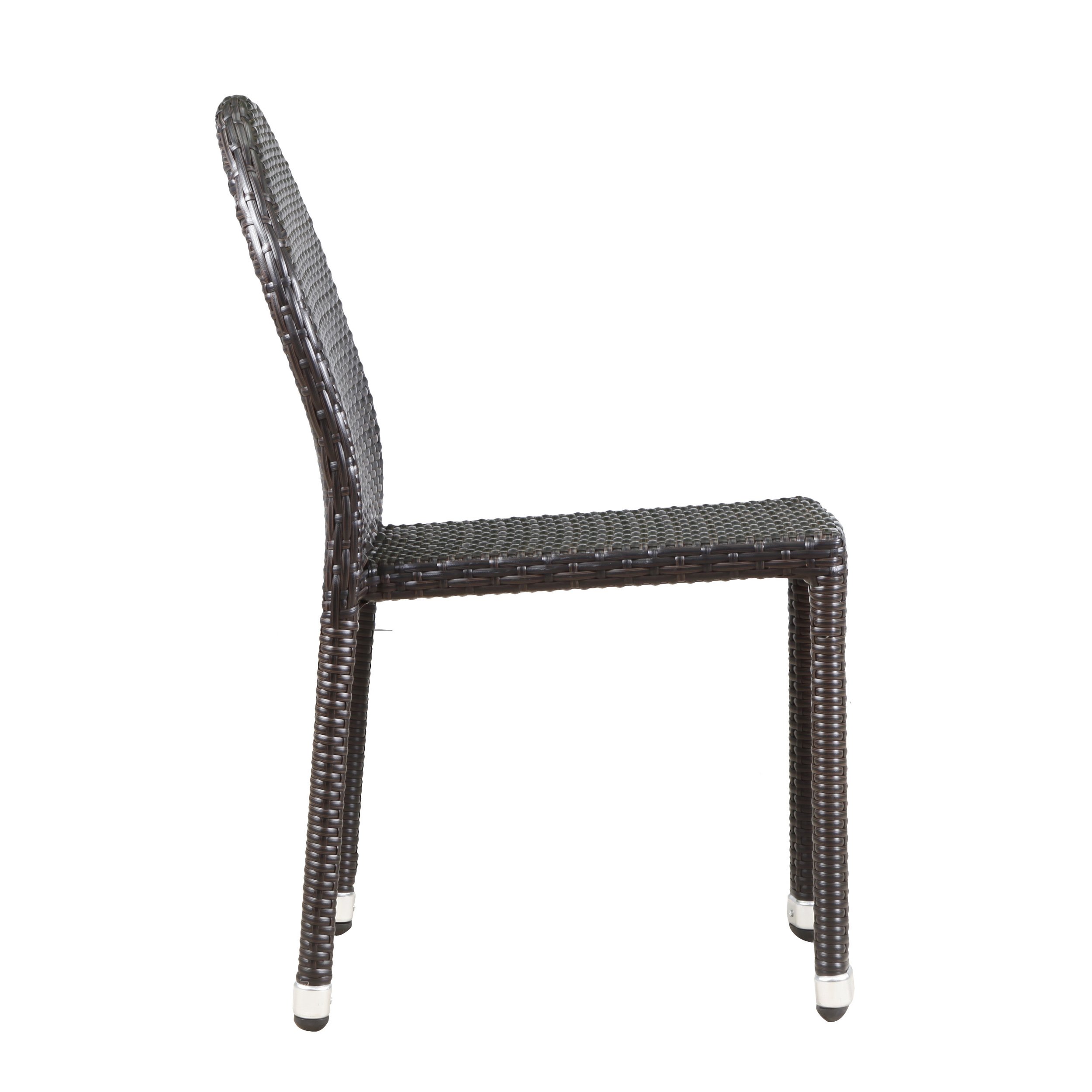 Christopher Knight Home Aurora Outdoor Wicker Stacking Chairs with Aluminum Frame, 2-Piece Set, Multi-Brown - Patio, Poolside & Garden Furniture for Outdoor Relaxation