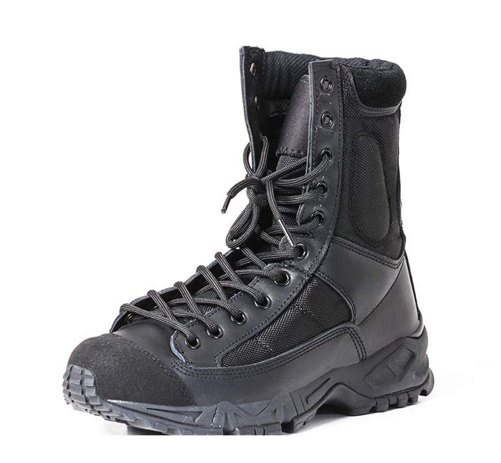 BSFSDWX Men's Tactical Combat Boots - Military Desert Hiking Boots for Outdoor Adventures, Leather Ankle Boots for Men, Black Size 6.5 - Perfect for Hiking, Camping & Outdoor Work